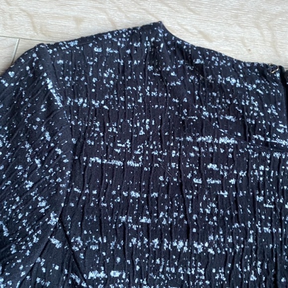 COPY - Calvin Klein dress rayon blend fit & flare textured black white - Picture 4 of 9